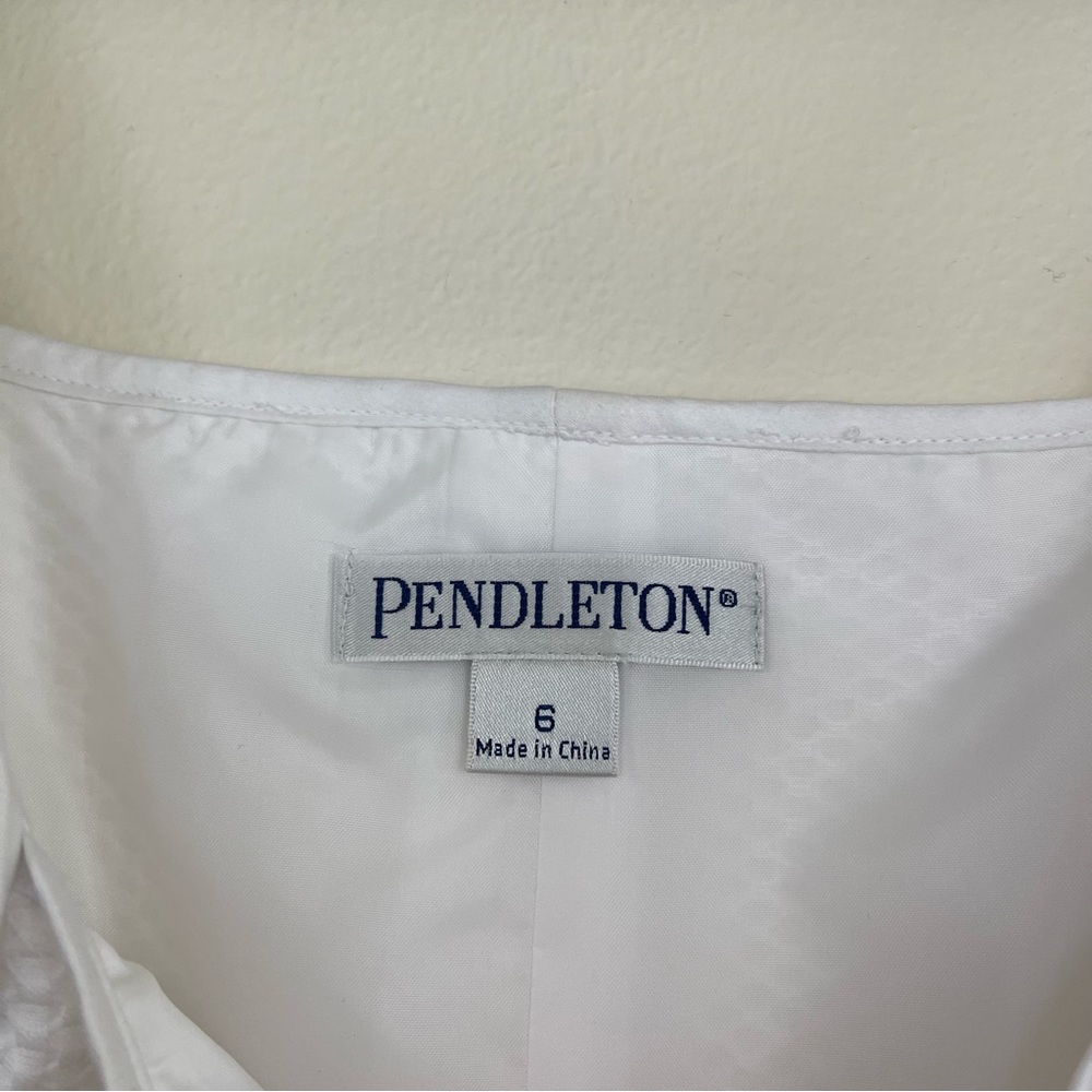 Pendleton White 100% Cotton Square Neck Sheath Sl… - image 7